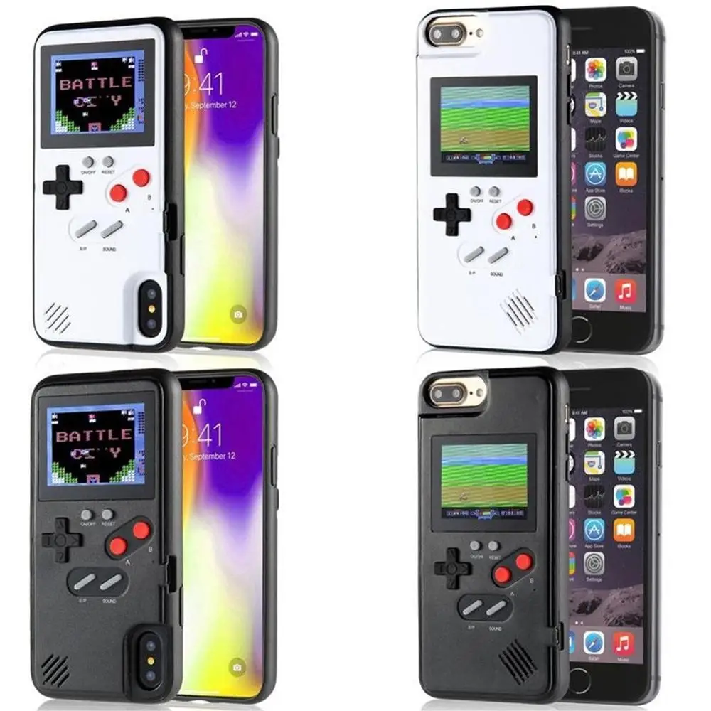 Чехол для Телефона iPhone 7 8 6 6s Plus X полноцветный дисплей 3D GameBoy классический ретро