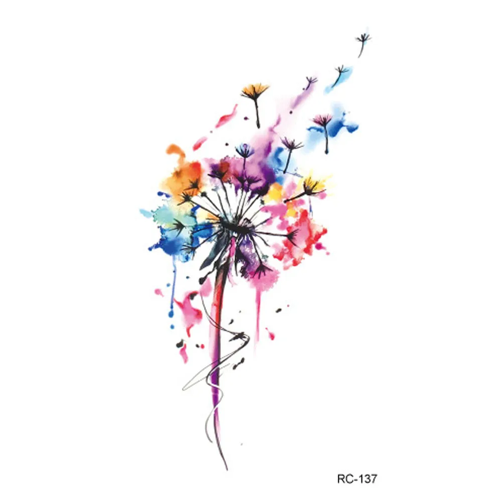 Тату с животными цветные водостойкие наклейки для боди-арта поддельные