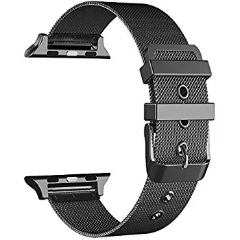 Black Watch Band Миланская петля Регулируемый классический металлический ремешок для часов Apple Watch 40 44 38 42 мм для мужчин и женщин Миланский ремешок для iWatch серии 3 2 1 - Цвет: Black Watch Band