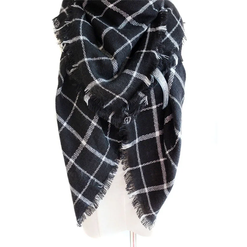 Fashion Imitation Cashmere Scarf Women Plaid Blanket Winter Autumn Designer Acrylic Basic Shawls Women's Scarves FYRFJ004 | Аксессуары