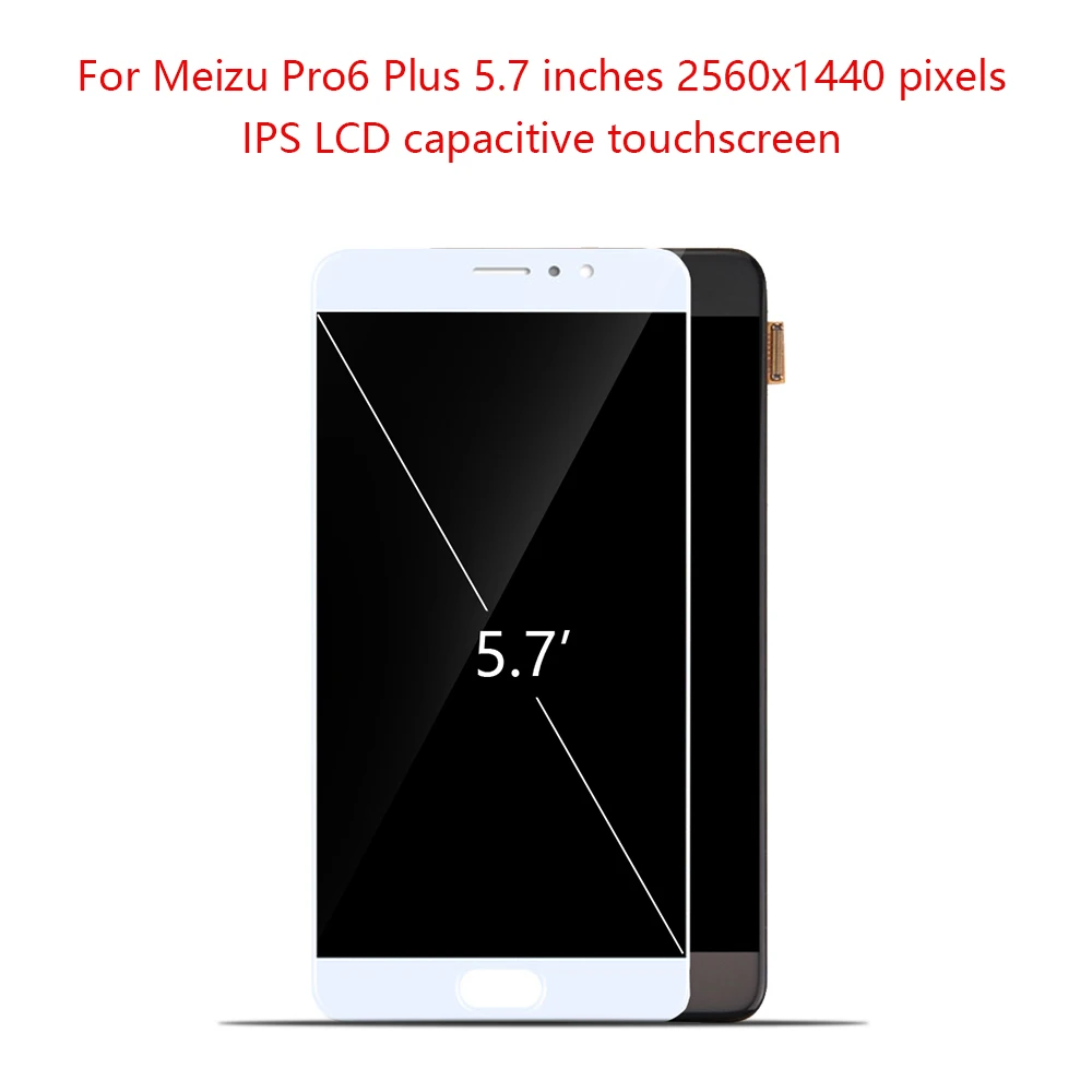 Супер AMOLED 5," ЖК-экран для MEIZU Pro 6 Plus, сенсорный ЖК-экран с рамкой, дигитайзер, ЖК-дисплей, запасные части для телефона