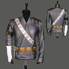 Редкая ручная работа MJ Майкл Джексон плохой опасный Джем лазерный пиджак набор ремней подарок для представлений имитация шоу музыка коллекция звезд