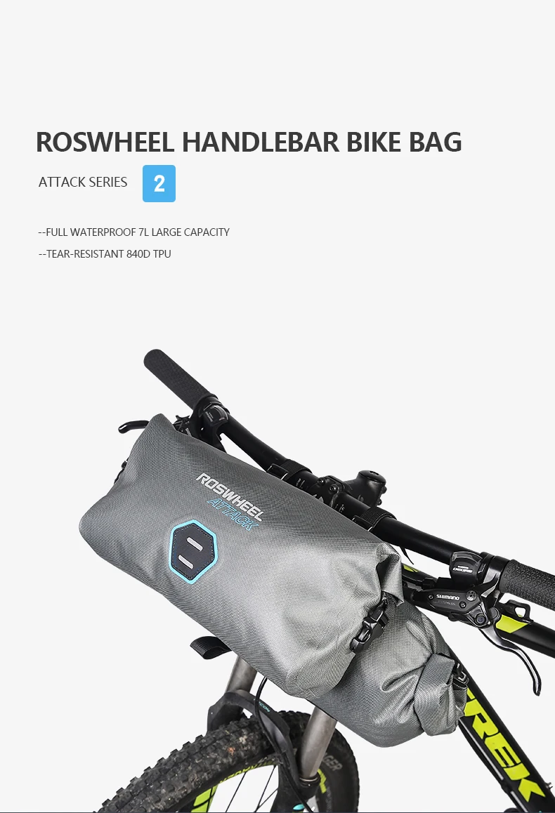 Roswheel 2 шт./компл. Водонепроницаемый Регулируемый Ёмкость велосипед велосипедный руль сумка Pannier сухой пакет атака серии 111458