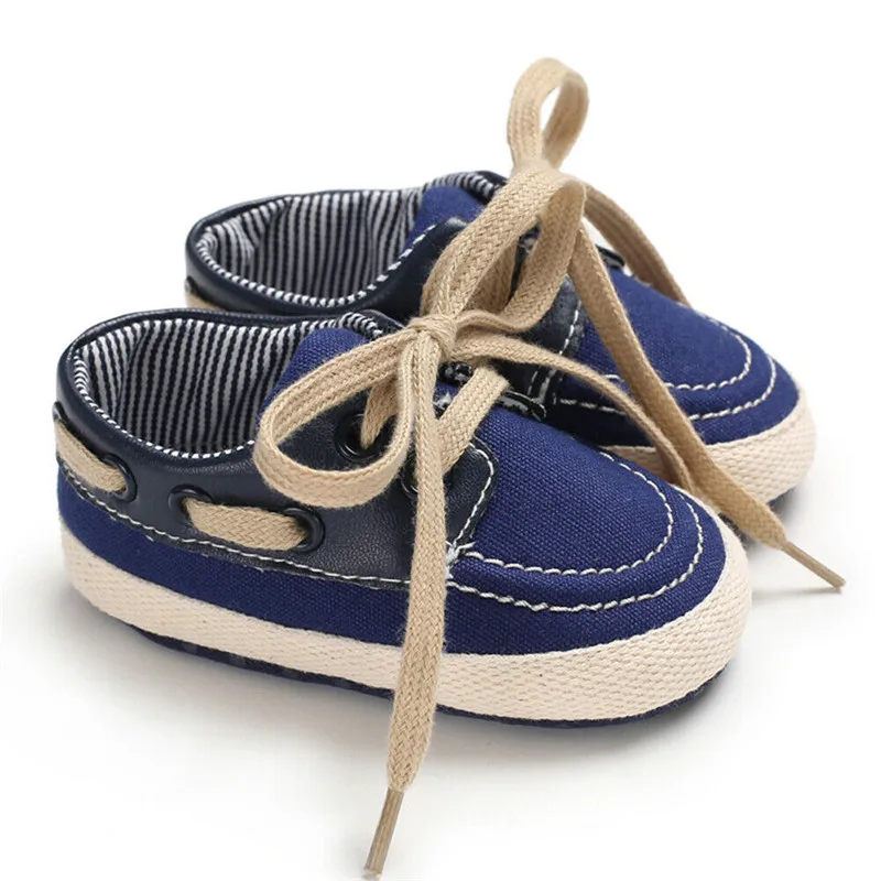 Boys Girls Child Sports Sneaker Casual Canvas Shoes Baby Toddler Kid Fashion Patchwork Lace-up Soft Sole Crib 0-18 Months | Детская