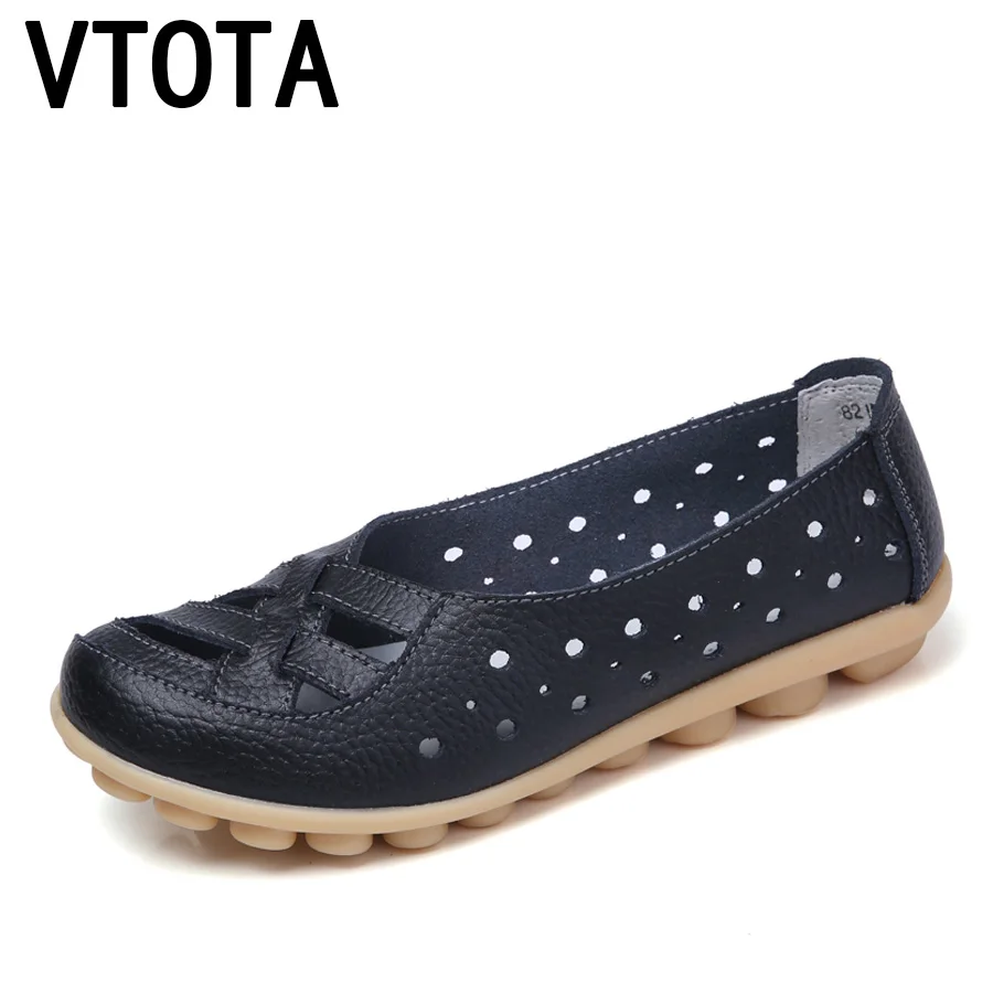 Женские балетки VTOTA из натуральной кожи на плоской подошве удобные туфли бабушки
