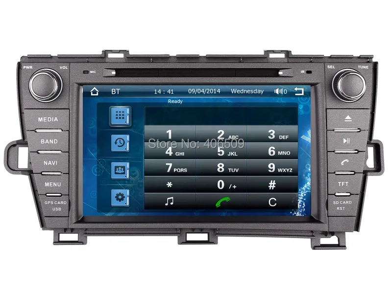 В тире dvd-плеер автомобиля gps навигация для Toyota Prius 2009-2013 с радио Bluetooth USB AUX MP3 авто