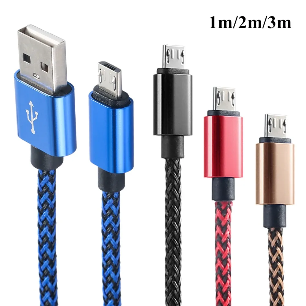 Плетеный USB-кабель SOONHUA зарядный кабель Micro USB для Android мобильный телефон 2A