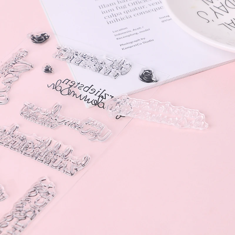 

Alphabet DIY Silicone Clear Stamp Cling Seal Scrapbook Embossing Album Decor hyq