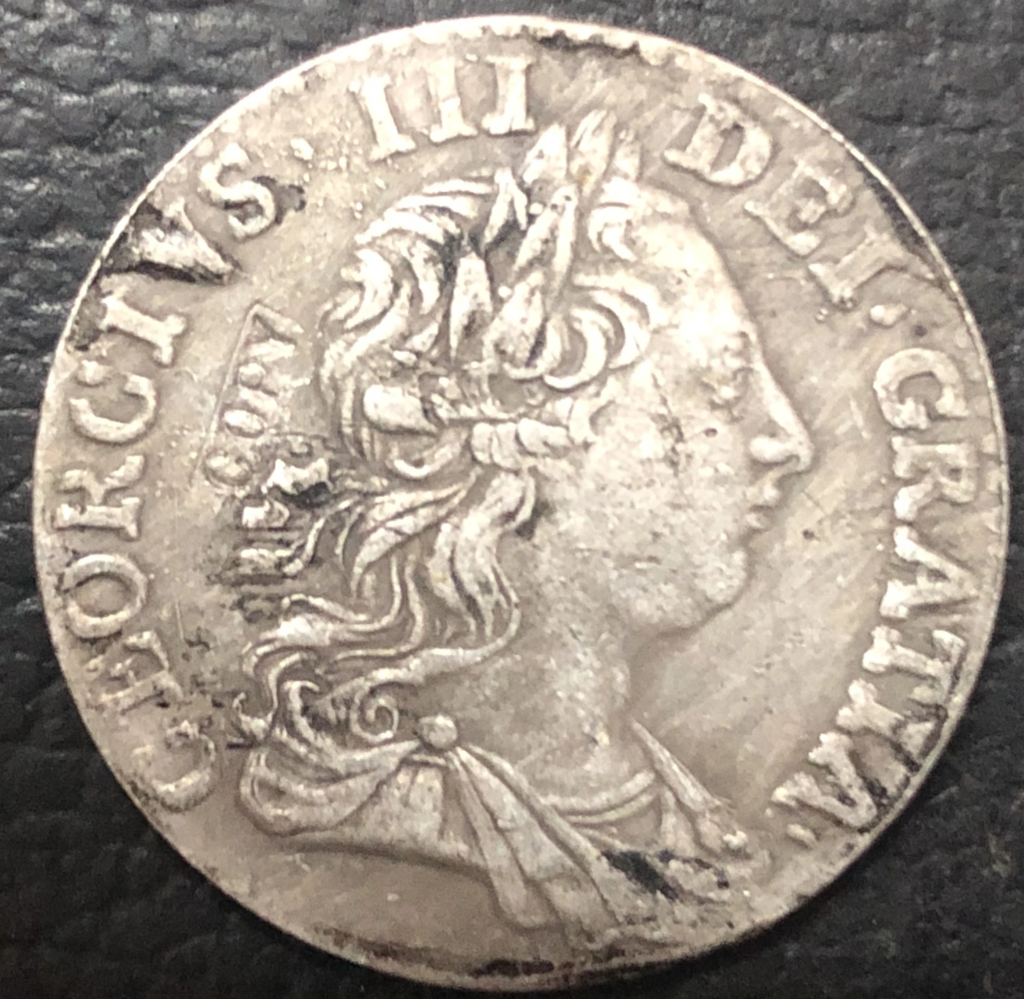 1763 Великобритания 1 шиллинг Джордж III Посеребренная копия монеты|silver coin beads|silver panda