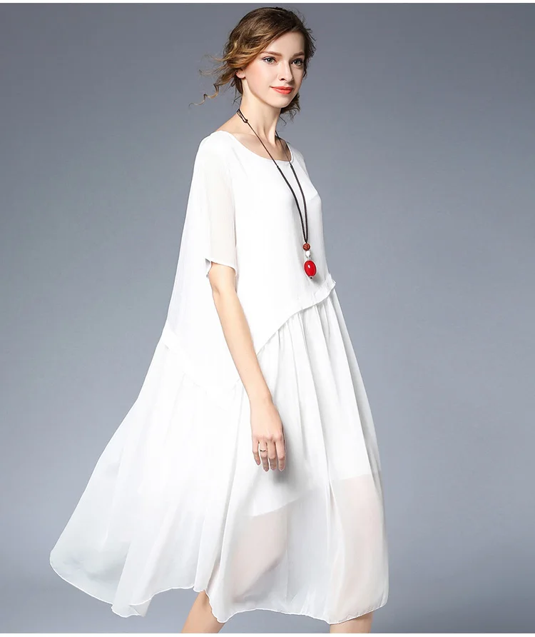 Женское платье длинное повседневное ассиметричное большого размера XXXXL 6388|vestidos