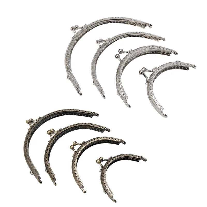 Новинка 1 шт. металлическая оправа в стиле ретро с застежкой поцелуй сумка