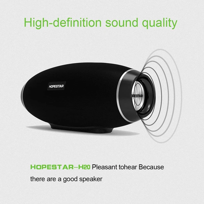 HOPESTAR H20 регби 30 Вт Bluetooth динамик Колонка ПК беспроводной портативный мини