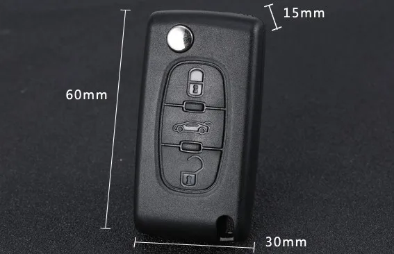AUTEWODE CE0523 сменная модель подходит для PEUGEOT 407 307 308 607 3 Butoon Fob заготовка крышки