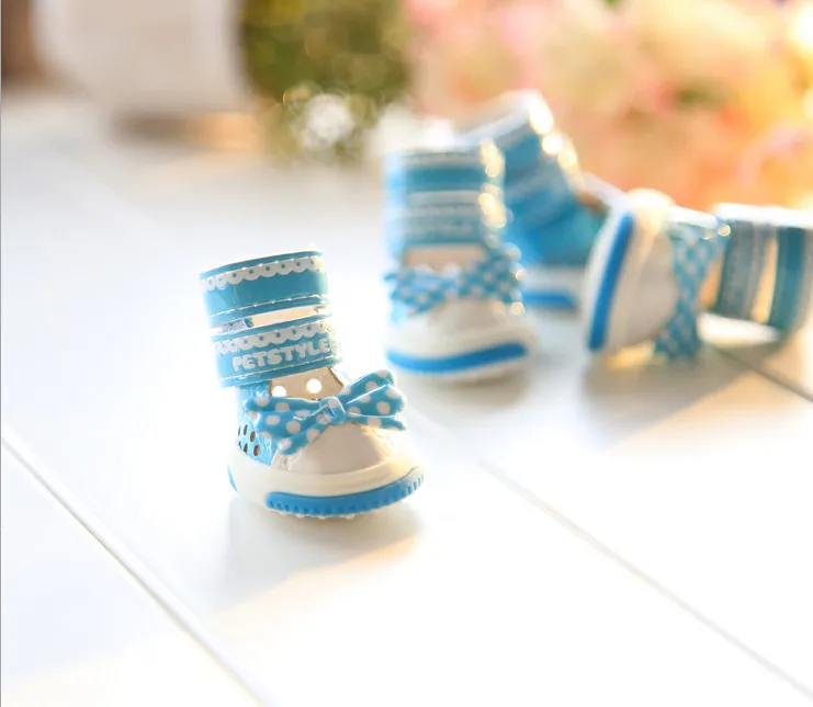 Ботинки для домашних собак сандалии обувь щенков Обувь и кошек одежда 4