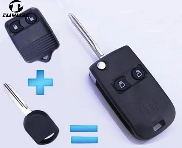 Складной чехол книжка с 2 кнопками для Ford ession Maverick|shell case fob|shell buttonsshell |