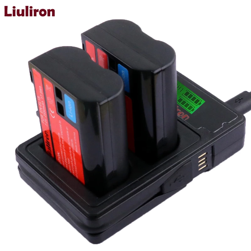 EN-EL15 RU EL15 ENEL15 EL15A Батарейки+ ЖК-дисплей Dual USB Зарядное устройство для Nikon D600 D610 D600E D800 D800E D810 D7000 D7100 d750 L15