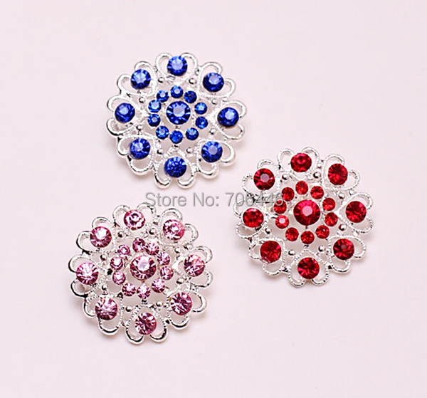 

Bright Silver Tone 1.25" Small Hearty Wedding Bouquet Accessory Pin Brooches 4 colors Available