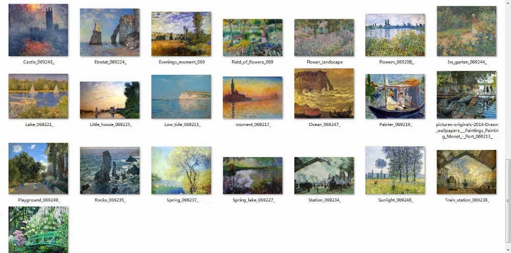 23 картины нарисованные на магнитах холодильник Monet с эффектом осени Замок эретат