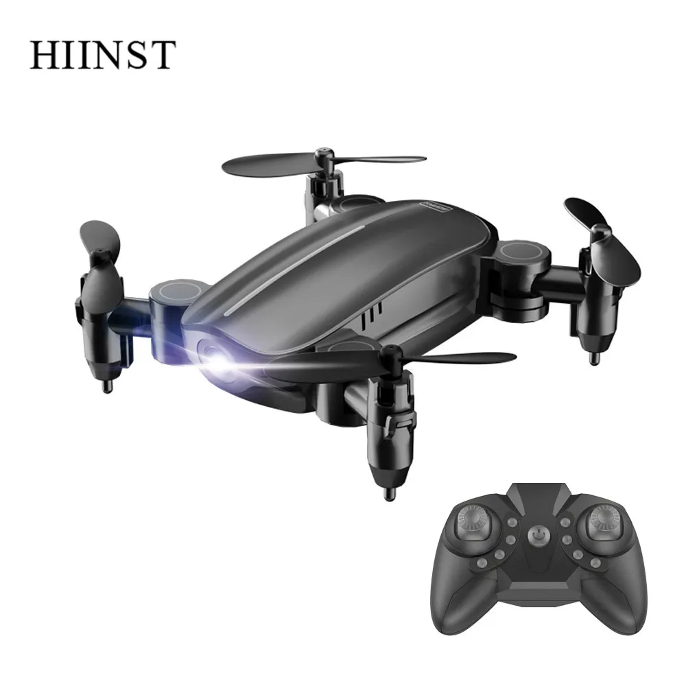 BK Hiinst 2,4G 6-осевой RC Hobby мини инфракрасная индукция самолеты квадроциклы, беспилотные летательные аппараты с светодиодный складной Aitude удерживайте кнопку дистанционного Управление RC вертолет - Цвет: BK