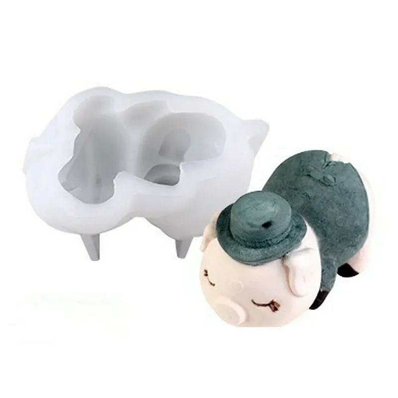 3D Спящая свинья силиконовая Diy Форма для торта мороженого конфет шоколада мыла