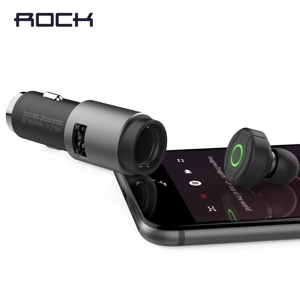 ROCK Wireless Bluetooth earphone&amp Hammer Car Charger headset and Phone 2 in 1 | Мобильные телефоны и аксессуары