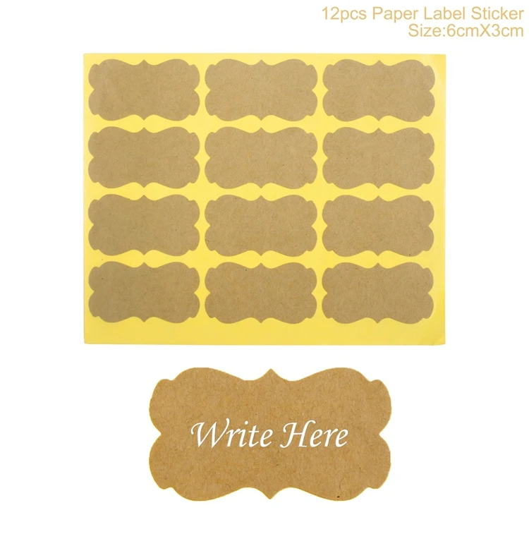 kraft paper 1 60pcs Пластиковые прозрачные целлофановые конфеты печенье подарок Единорог пакет посылка для печенья закуски выпечка Свадьба День Рождения украшения - Цвет: kraft paper 1 60pcs