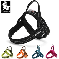 truelove soft mesh padded nylon dog harness vest 3m reflective security dog collar easy put on pet harness pull resistan 5 color