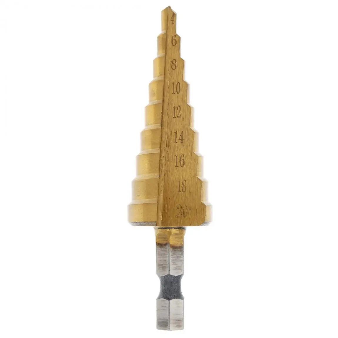 1pc Step Drill Bits Pagoda Bit Coated Hexagonal Handle for Metal Set Reaming Wood Drilling | Инструменты