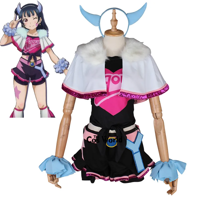 Love Live Sunshine Miracle Wave Tsushima Yoshiko/топы штаны платье Униформа накидка наряд аниме