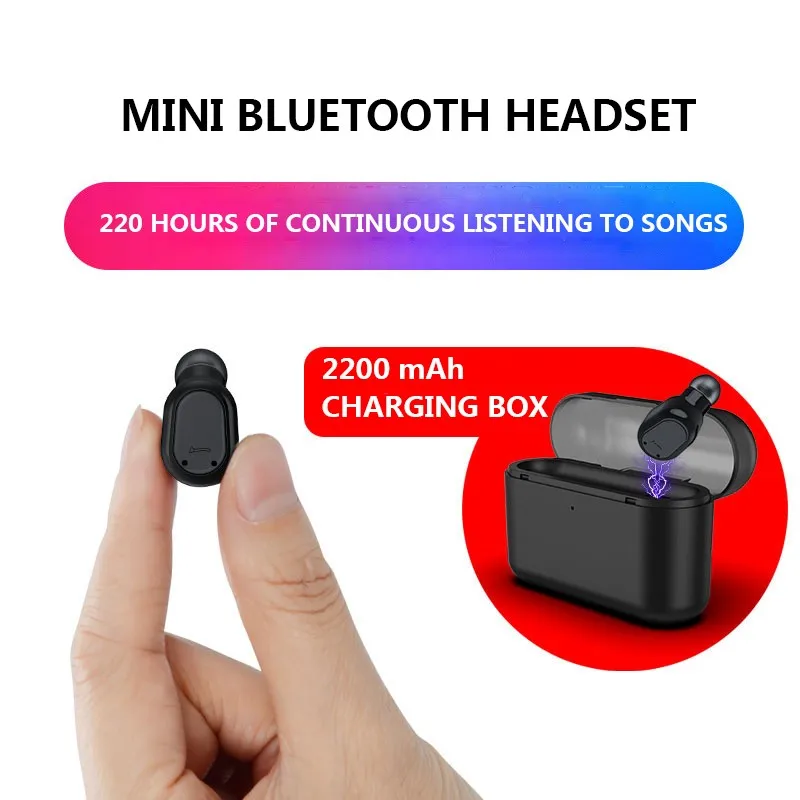 HATOSTEPED M1 TWS Мини Bluetooth наушники Беспроводные спортивные одно ухо