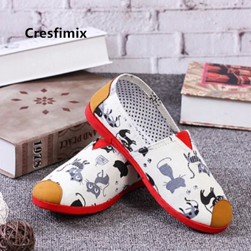 Женские легкие балетные туфли Cresfimix zapatos de mujer удобные для танцев в ретро стиле