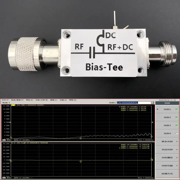 Bias Tee 10-6000MHz 6G Hz широкополосный RF кормушка смещения блокатор изолятор N Head F/HAM радио