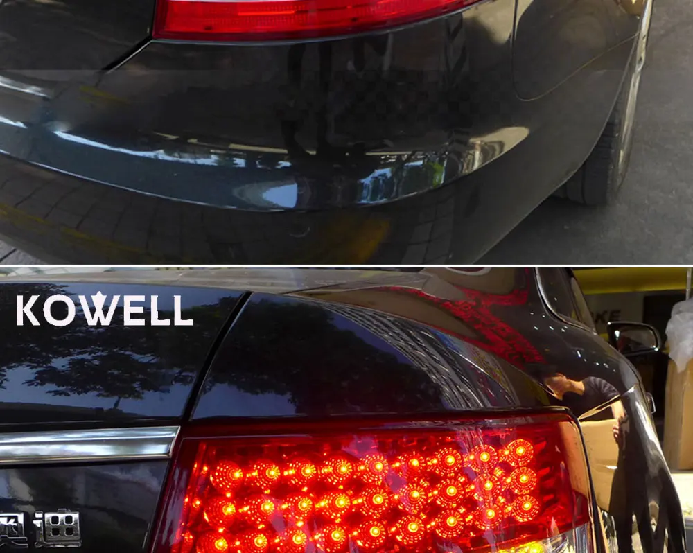 KOWELL автомобильный Стайлинг для Audi a6L хвост светильник s 2005 2006 2007 2008 для A6L хвост светильник задний фонарь DRL+ тормоз+ Парк+ сигнала