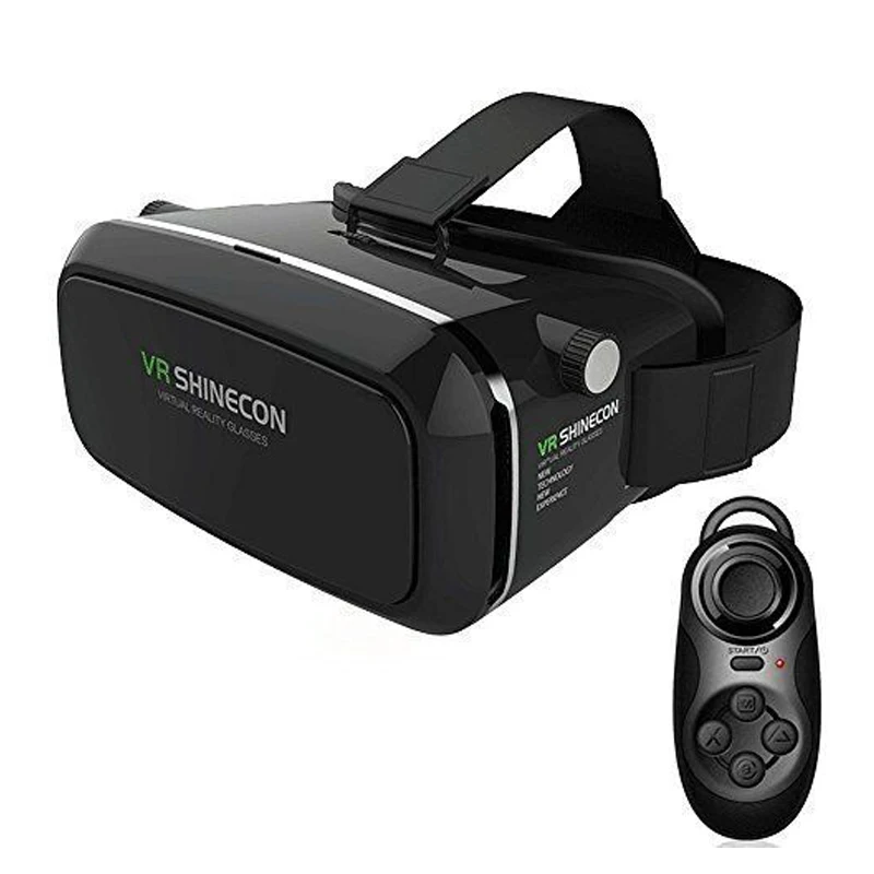 Bluetooth controller +Shinecon Pro Google Cardboard 3D VR Box Virtual Reality Glasses Movies Games for 3.5''-6.0'' Smartphone |