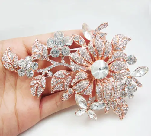 Женский винтажный цветок цвет розового золота стразы|women brooches|brooch pinspin brooch |