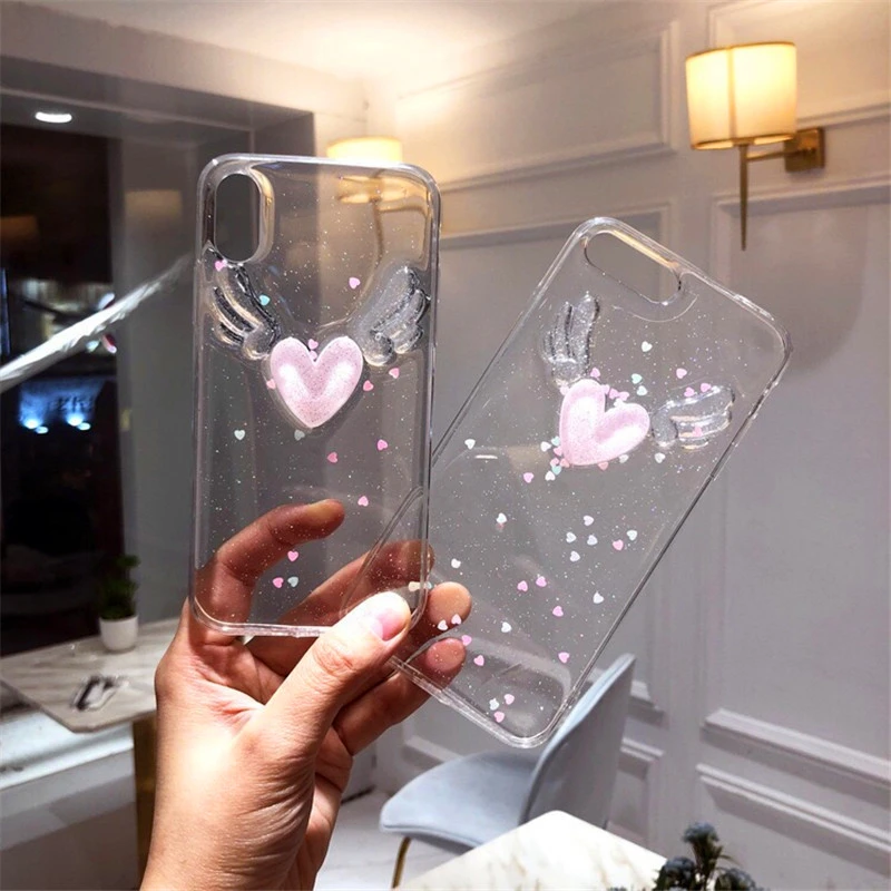 Новый чехол love wings для iphone X XR XS Max 8 7 6 6s Plus | Мобильные телефоны и аксессуары