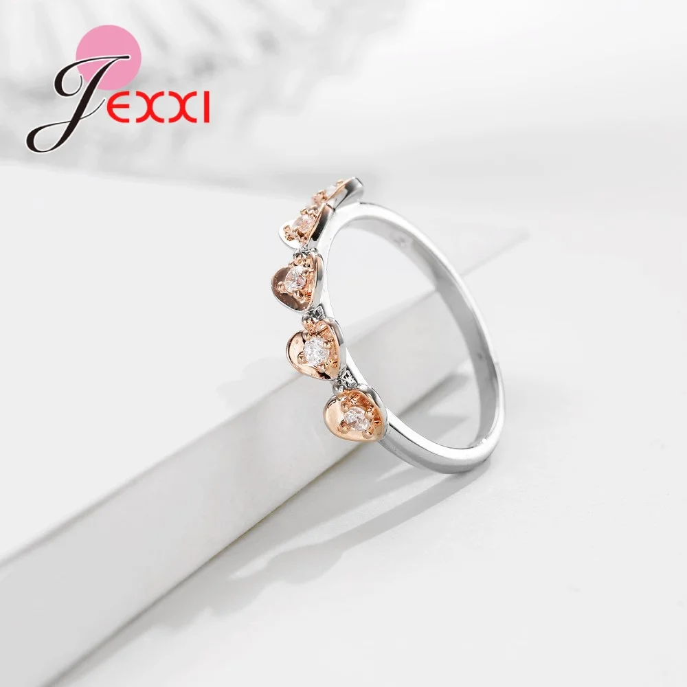 

Elegant Exquisite 925 Sterling Silver Jewelry Top Quality Anniversary Gift Rose Gold Color Anel Anillo Prmotion Price Sale