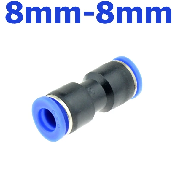 8mm-8mm Воздушный пневматический шланг диаметром 10 мм, 8 мм, 6 мм, 12 мм, 4 мм, 16 мм, одним нажатием на прямой газовый фитинг, пластиковые быстроразъемные фитинги - Цвет: 8mm-8mm
