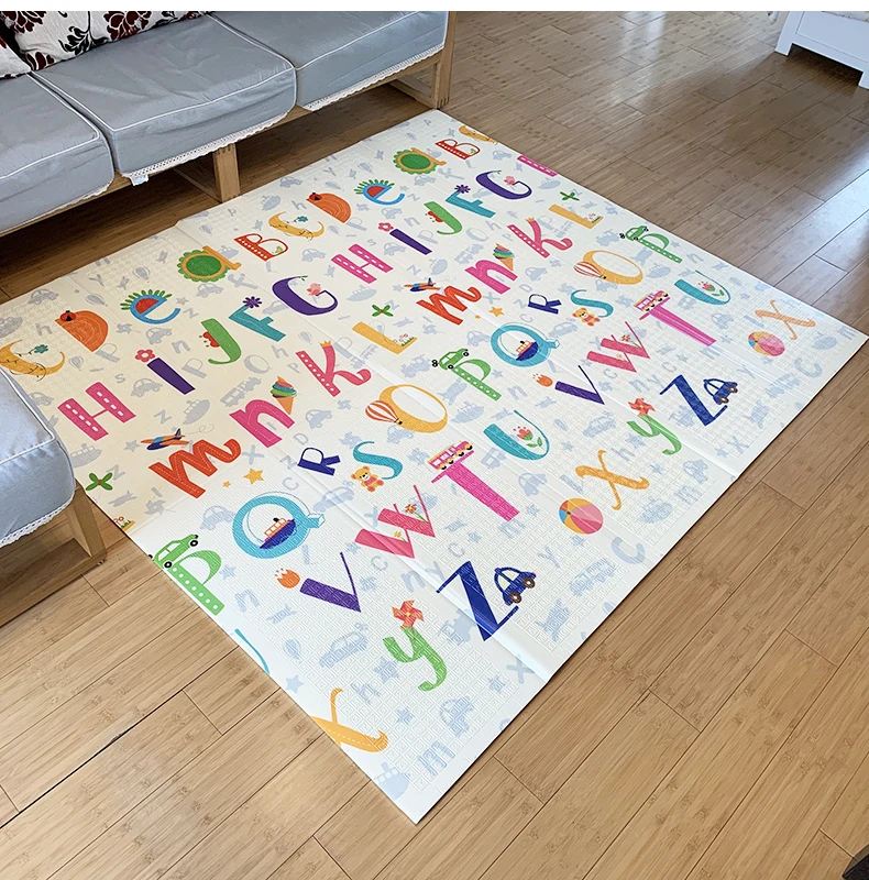 Детский Блестящий складной игровой коврик 180X200 см/71X79IN детский игровой коврик 1 см/0.4IN толщина ковер с рисунком водонепроницаемый Противоскользящий коврик