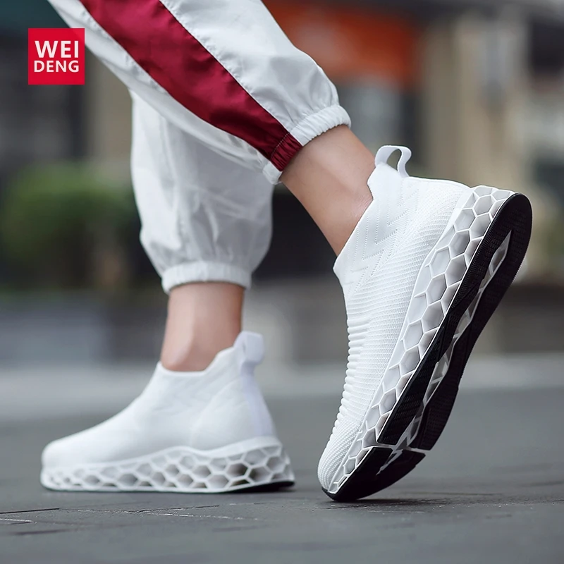 WeiDeng Blade Hombre Men Running WAVE Tenis Masculine Shoes PROPHECY Flats Fly Mesh Casual Breathable Shock Absorption Increase | Обувь