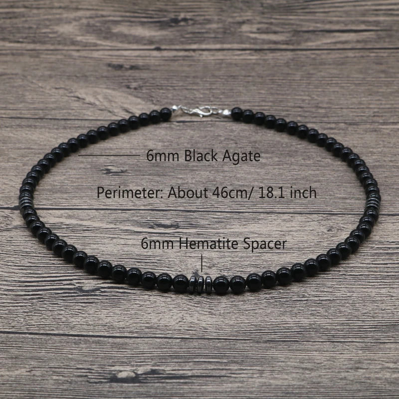 2019 классическое ожерелье из натурального лавового камня мужское бисера чокер