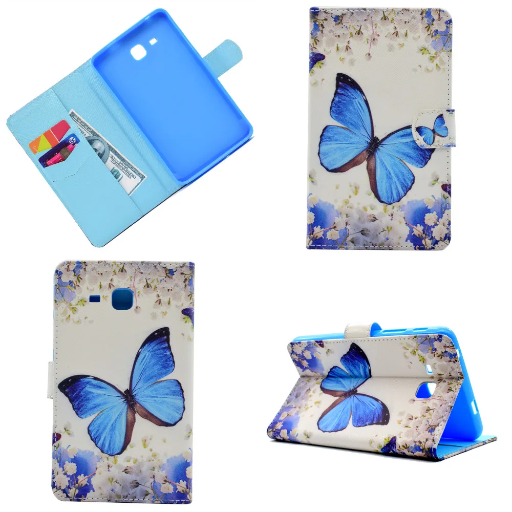 Ультратонкий чехол книжка из искусственной кожи с рисунком для Samsung Galaxy Tab A 7 0 Φ