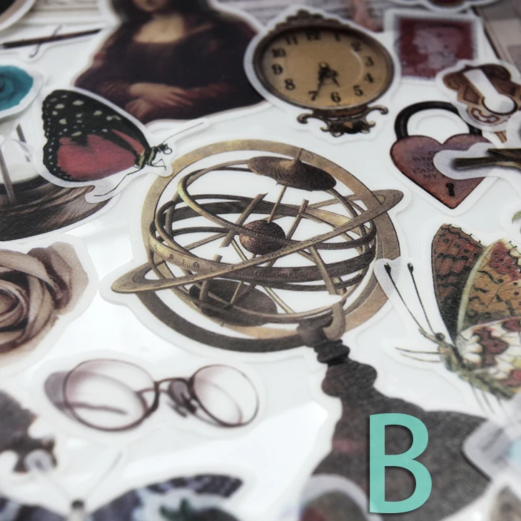 55pcs Retro Style Stickers Scrapbooking/Card Making/Journaling Project DIY | Дом и сад