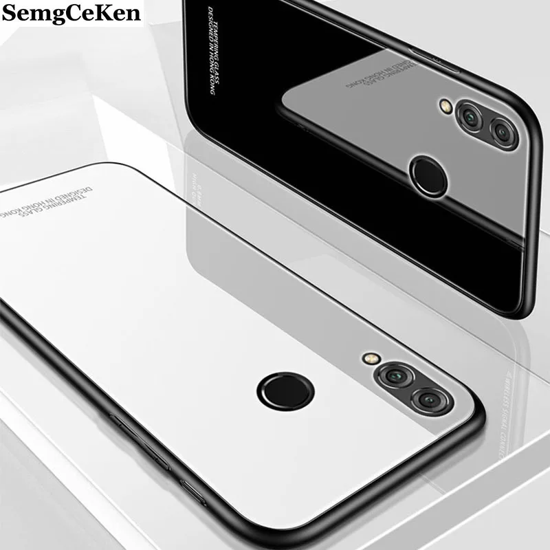 SemgCeKen Роскошный Жесткий стеклянный зеркальный чехол для huawei honor 10 lite v10 view note