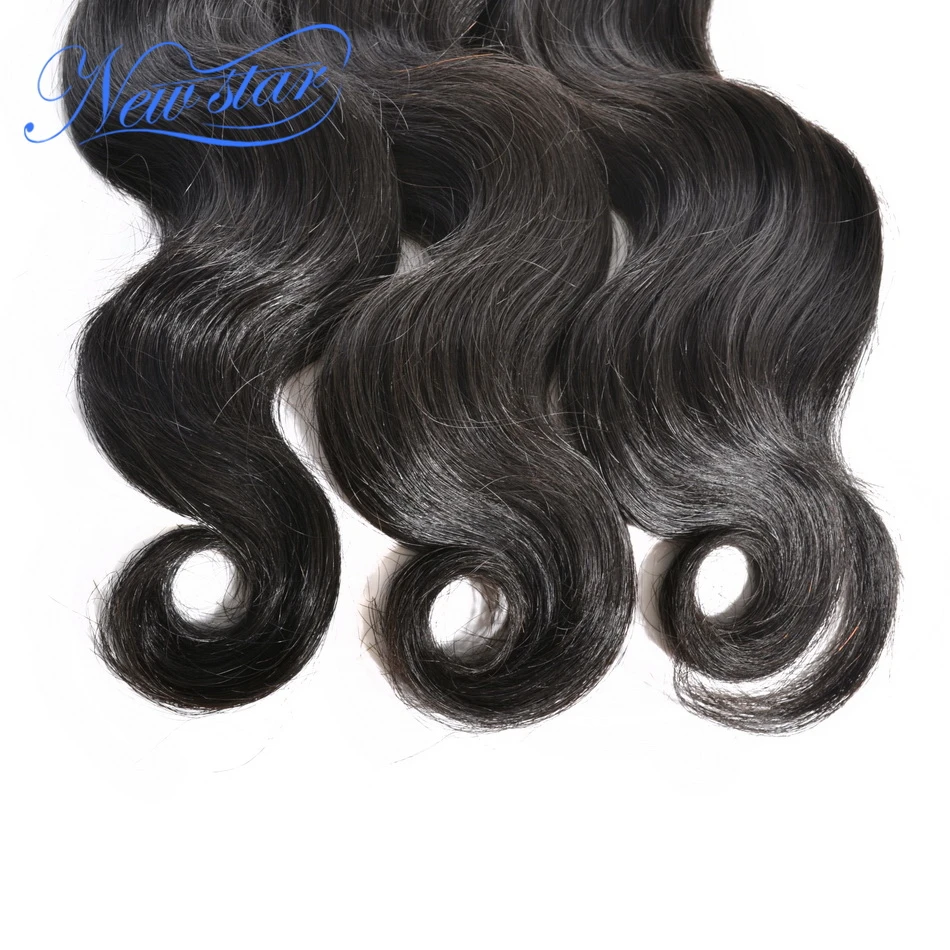 Guangzhou New Star Brazilian Virgin Hair Body Wave 3pcs/Lot Unprocessed Pure Natural Color Extensions Weave Bundles Sale |