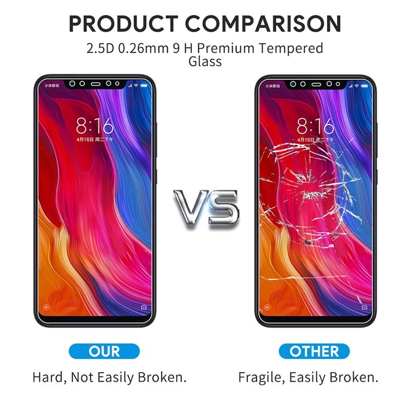 Для Xiaomi Mi 8 SE Poco F1 HD закаленное стекло для Redmi Note 5 2 шт. Защитная пленка экрана