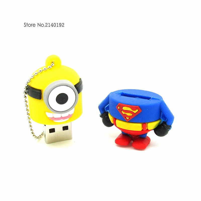Usb флеш накопитель Super hero флешка с миньонами 32gb16гб 8 ГБ 4 Гб Суперменом Бэтменом