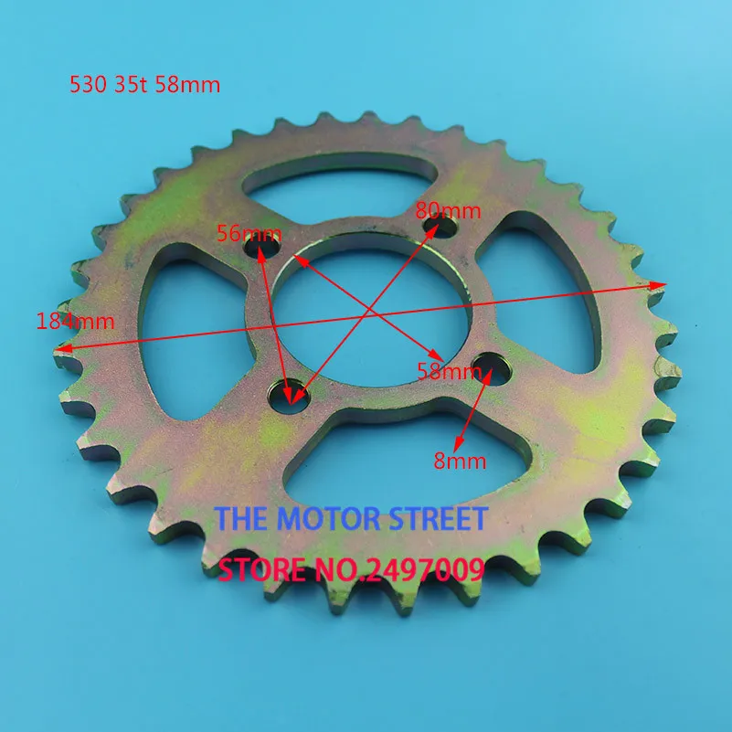 530 58 мм 35 зубьев Задняя звездочка для 110 cc 125cc 150cc квадроциклов 4 колесный картов