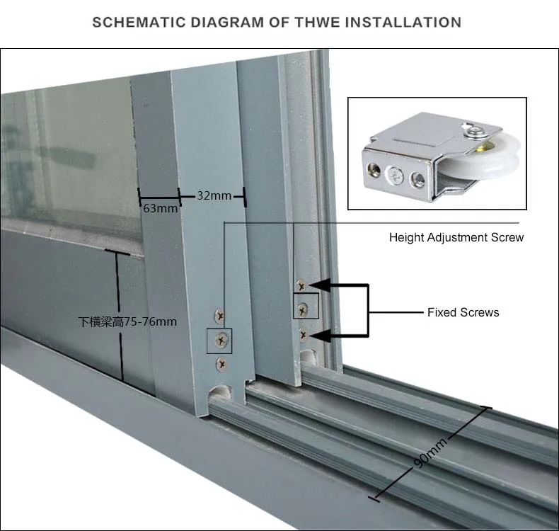 Высокое качество 5 шт двери и оконные ролики из нержавеющей стали алюминиевого