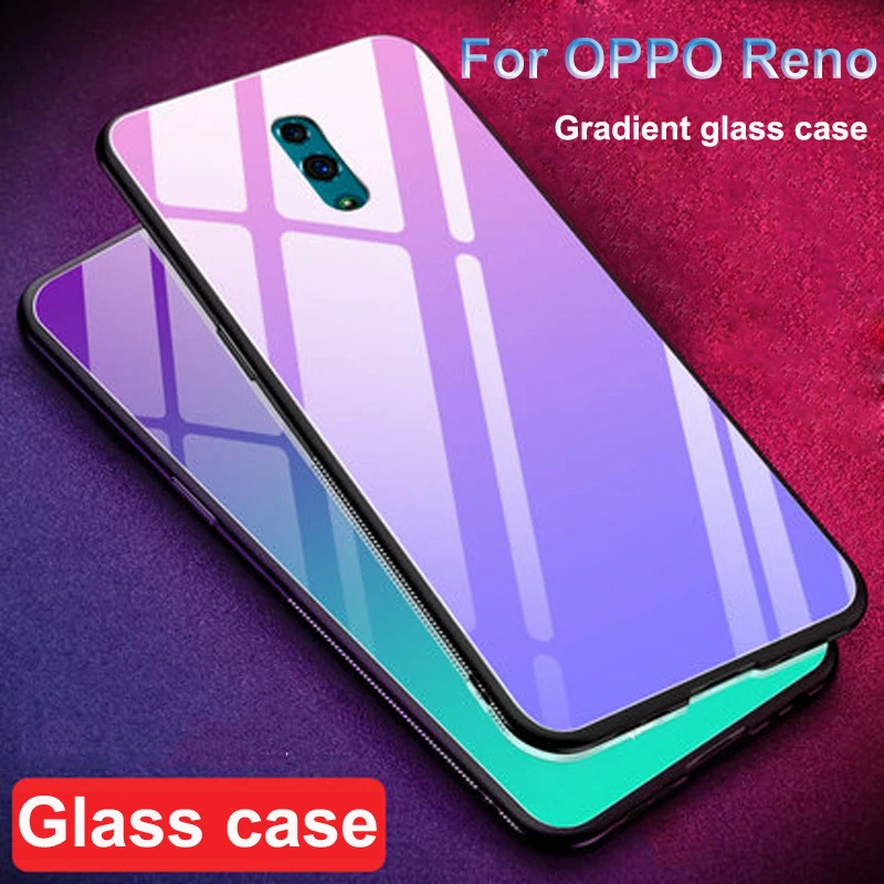 Чехол для OPPO Reno однотонный чехол из закаленного стекла телефона CPH1921 s